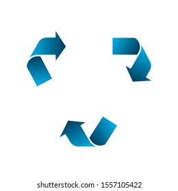 3 steps triangle template illustration / blank, design space ( recycle,ecology etc.)