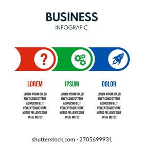 3 steps workflow, business strategy infographic, progress visualization, steps to success diagram, presentation template
