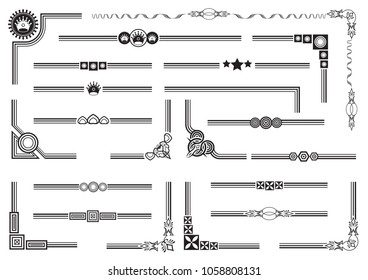 3 stripe style border element collection