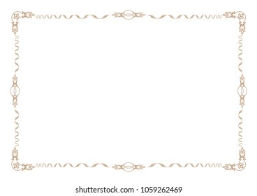 3 Stripes style gold border & frame blank