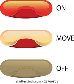 3 stylish Web shiny buttons. Vector illustration