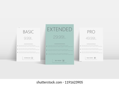  3 tarrifs for banner design. Cloud technology. Sale banner price. Web cloud computing server, hosting database. Isometric database. Web hosting design. 