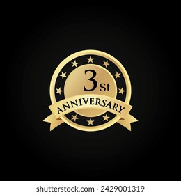 3 th Anniversary logo template illustration. suitable for you