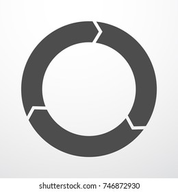 3 three parameter flat design concept components. Modern infographics vector illustration banner, business diagram brochure.