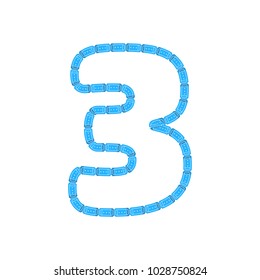 3 Ticket Letter Logo Icon Design