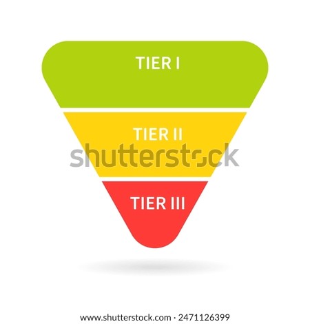 3 tier pyramid upside down diagram. Clipart image