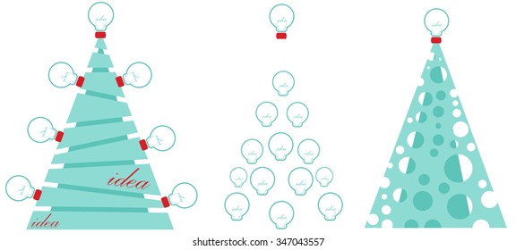 3 triangle blue idea Christmas tree.