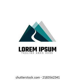 3 triangle logo icon vector template concept. triangular shape for logo template. logo letter m geometric triangle