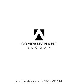 3 triangles and negative "A" logo space