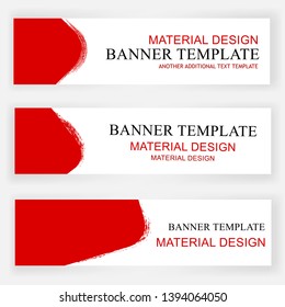 3 Variant Template Scribble Red Crayon on White Banner for indonesia independence day celebration, with text placement area
