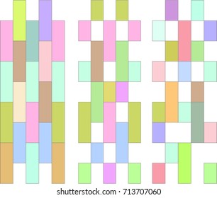 3 Vector background romantic colorful.