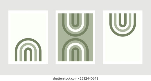 3 VECTOR IMAGES OF AESTHETIC WALL DECORATIONS WITH SIMPLE COLORS