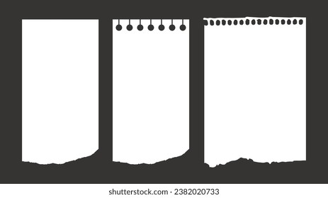 3 Vector Torn Paper Pieces