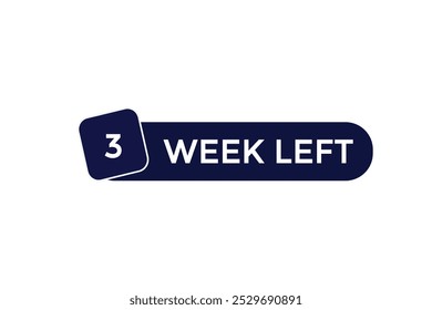 3 semana izquierda, icono, stile, temporizador, cuenta regresiva, reloj, tiempo, fondo, Plantilla, 3 semana izquierda cuenta regresiva, etiqueta, Anuncio izquierdo, negocio, venta, Botón de la etiqueta

