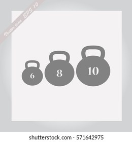 3 weights vector icon
