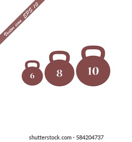 3 weights vector icon