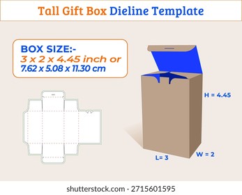 3 x 2 x 4,45 Zoll große Geschenkbox
