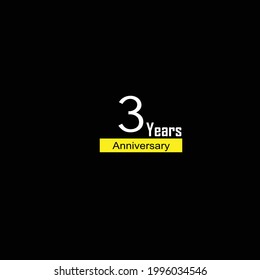 3 Year Anniversary Celebration Vector Template Design Illustration
