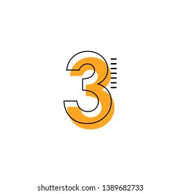 3 Year Anniversary Vector Template Design Illustration