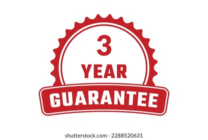 3 Year Guarantee Rubber Stamp