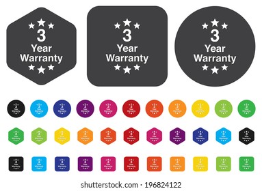  3 Year Warranty Button