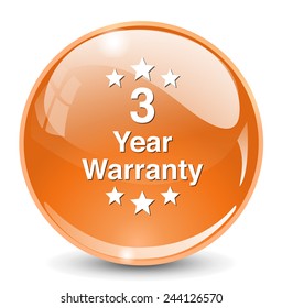  3 year warranty button
