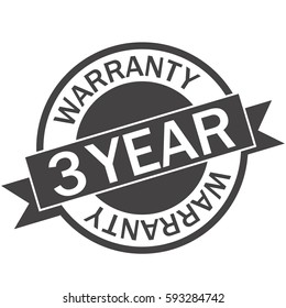 3 Year Warranty Icon,warranty Icon On White Background,warranty Icon Vector.