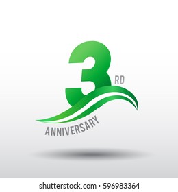 3 Years Anniversary Celebration Design logo