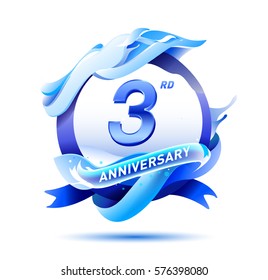 3 years anniversary celebration logo