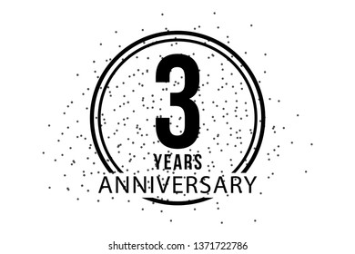 3 years anniversary celebration vector illustration