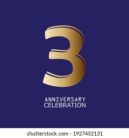 3 Years Anniversary Celebration Vector Template Design Illustration