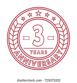 3 years anniversary logo template. 