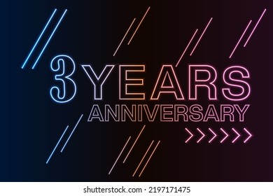 3 AÑOS ANIVERSARIO NEON EFFECT LIBRE DESCARGA