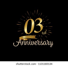 99 Years Gold Anniversary Celebration Simple Stock Vector (Royalty Free ...