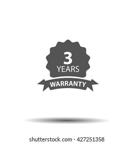 3 Years And Lifetime Warranty Label Or Seal Flat Icon