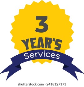 Tarjeta de 3 años de servicio