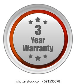 3 years warranty button