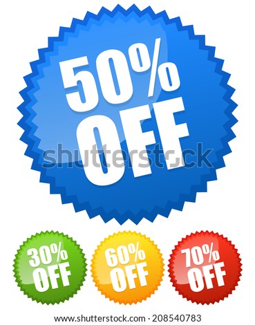 30, 50, 60, 70 percent off price flashes.