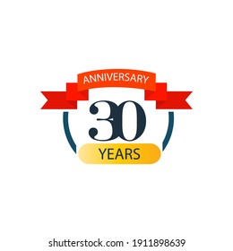 30 Anniversary celebration template vector design illustration