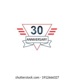 30 Jubiläumsfeier Vorlage Vektordesign-Illustration