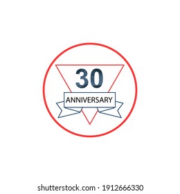 30 Anniversary celebration template vector design illustration
