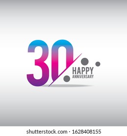 30 anniversary celebration vector concept template design illustration