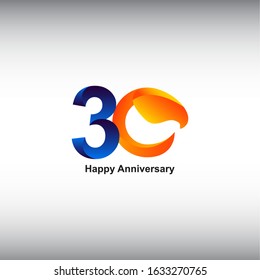 30 anniversary celebration vector concept template design illustrator