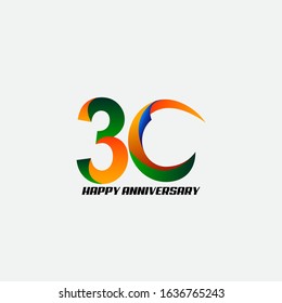 30 anniversary celebration vector concept template design illustration