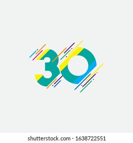 30 anniversary celebration vector concept template design illustration