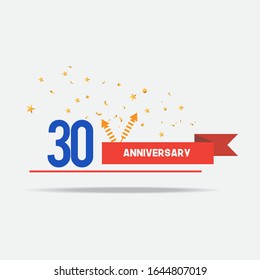 30 anniversary celebration vector concept template design illustration