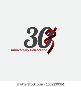 30 Anniversary celebration vector design template