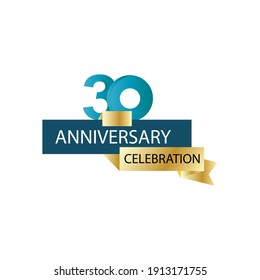 30 Anniversary celebration vector template design illustration