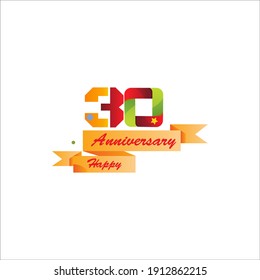 30 anniversary logotype template design for banner, poster, card vector illustrator