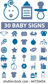 30 signos de bebé. vector